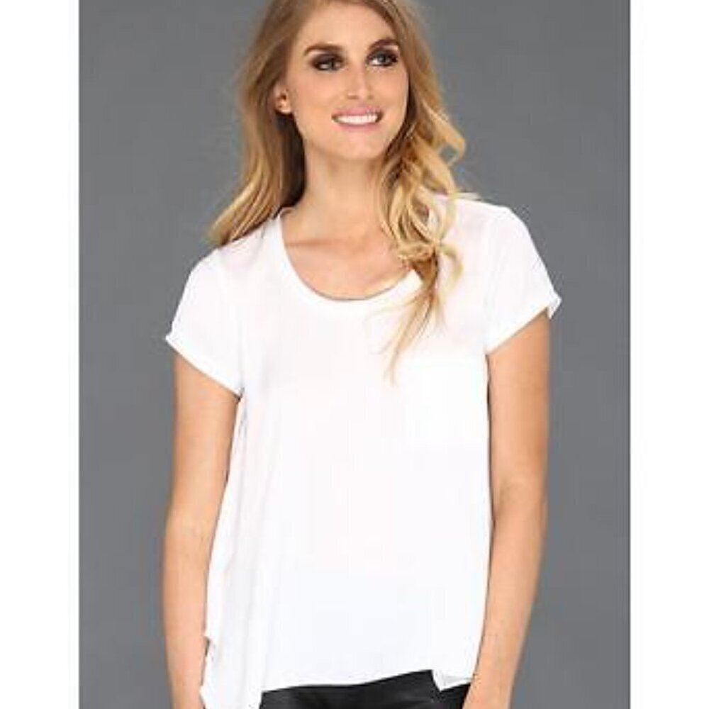 BCBG Max Azria White Kelsey Top Size Small